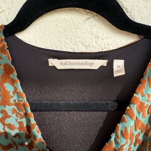 Soft Surroundings Teal and Rust Dress